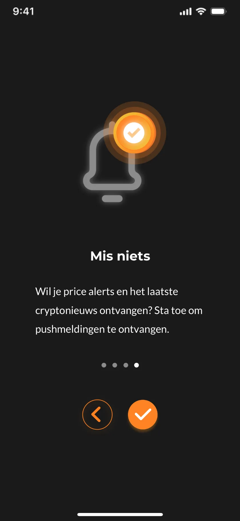 Onboarding step 4 — push notifications