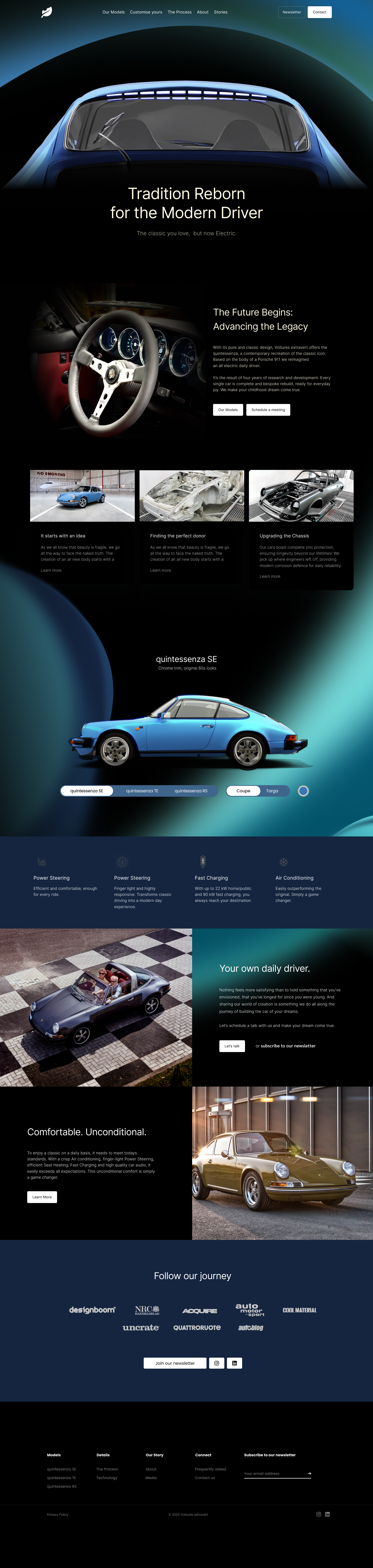 Concept V2 hero — the car as the only light source